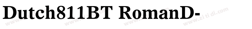 Dutch811BT RomanD字体转换